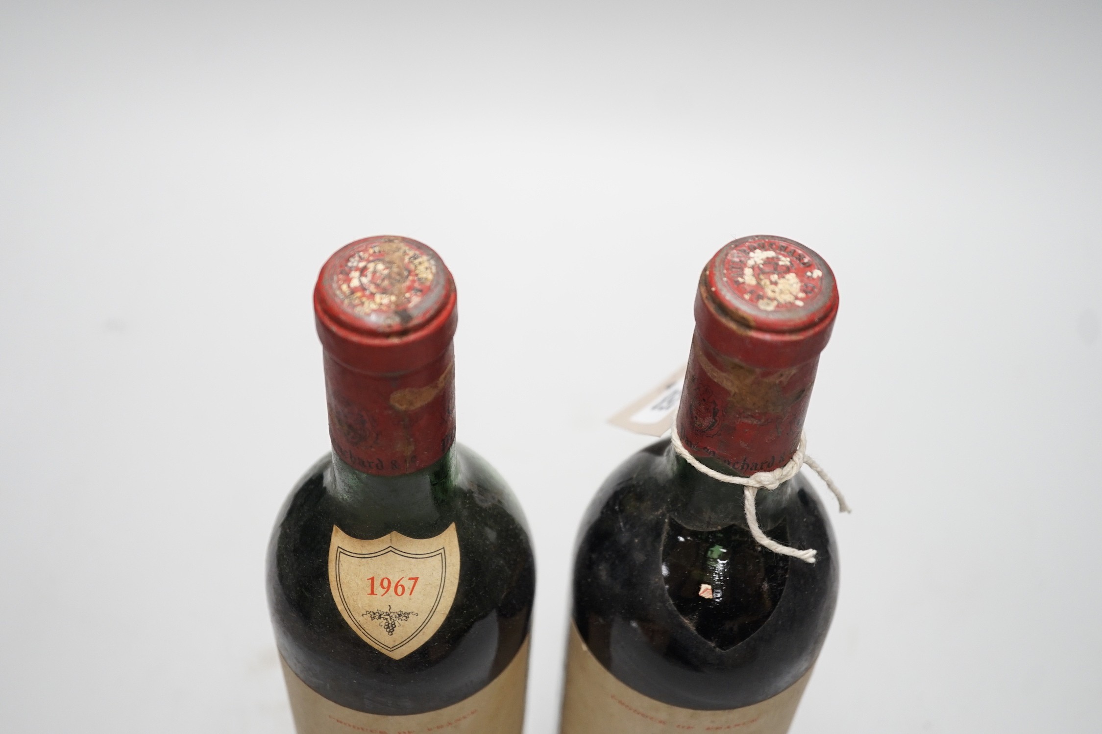 Two bottles of 1967 St Emilion